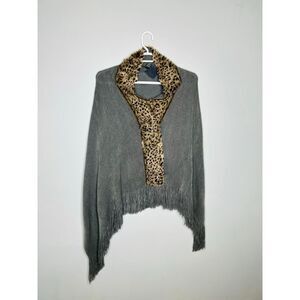 NWT Venice Blue Grey Cashmere Ruana